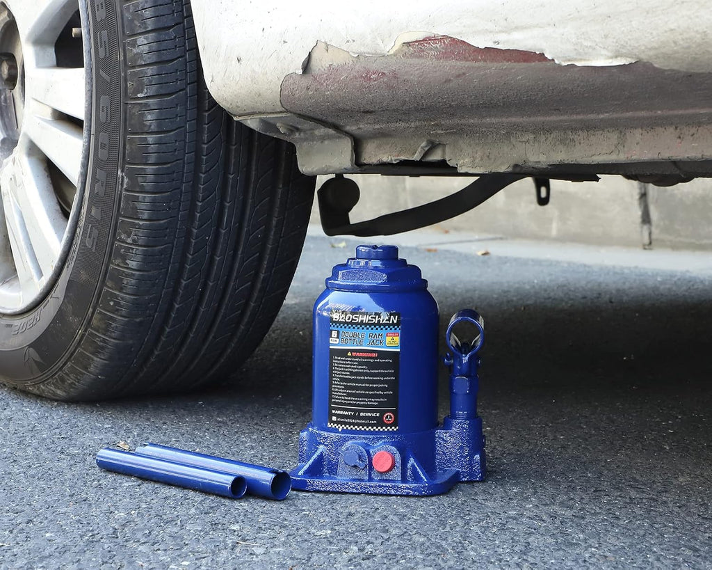 6 Ton Double Ram Hydraulic Bottle Jack A742