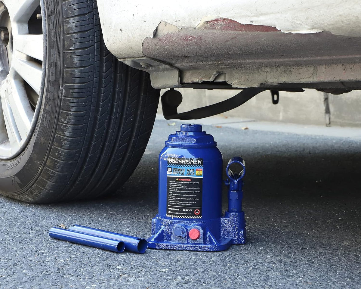 6 Ton Double Ram Hydraulic Bottle Jack A742