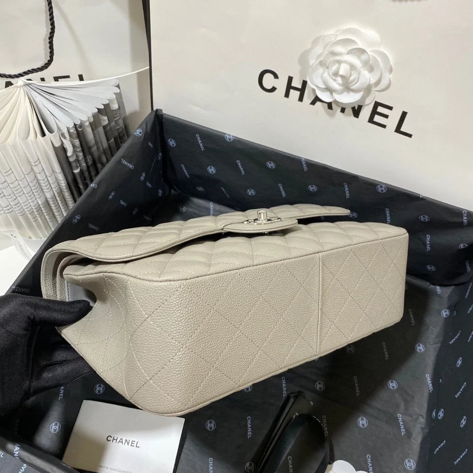 Large Classic Handbag Grey 11.8in/30cm H851038