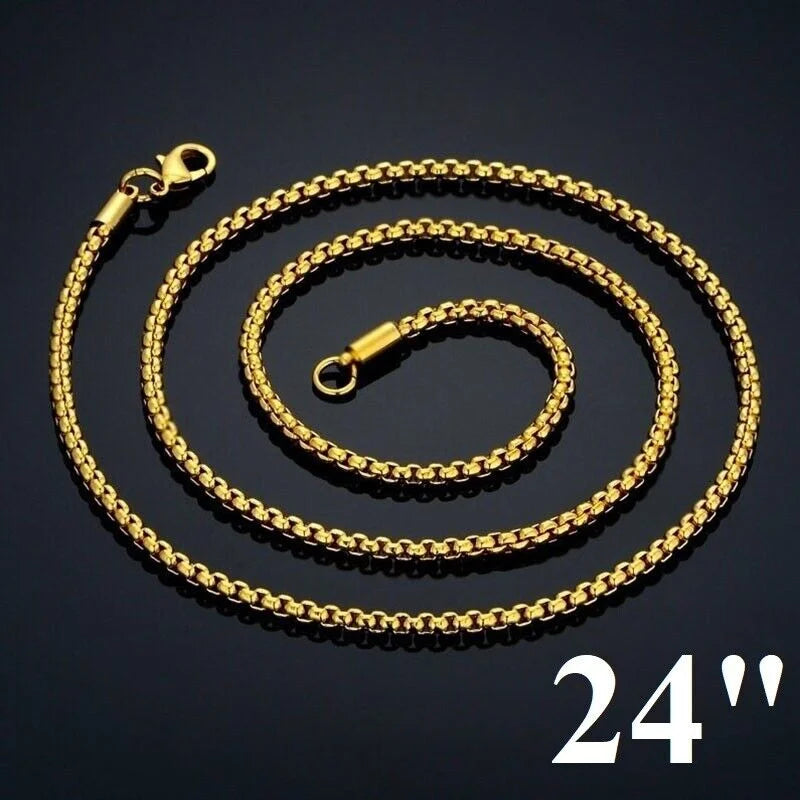18k Gold Filled Dragon Pendant Cuban Link Chain 24" Necklace D960919