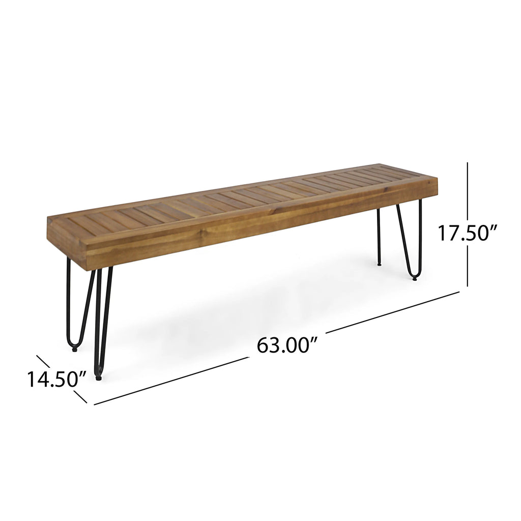 Wood and Metal Bench R316