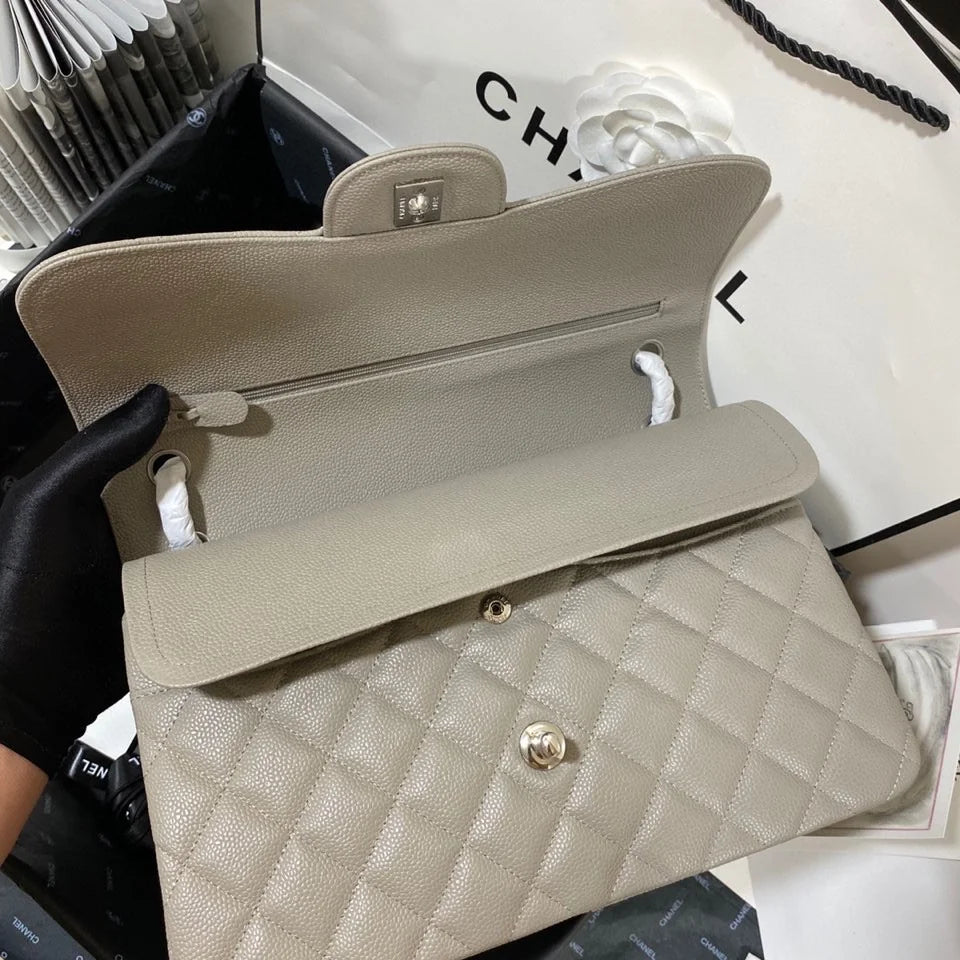 Large Classic Handbag Grey 11.8in/30cm H851038