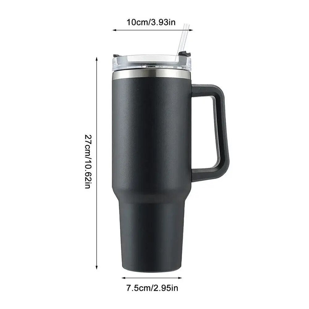 Purple 40 Oz Stainless Steel Thermal Tumbler with Handle G641172