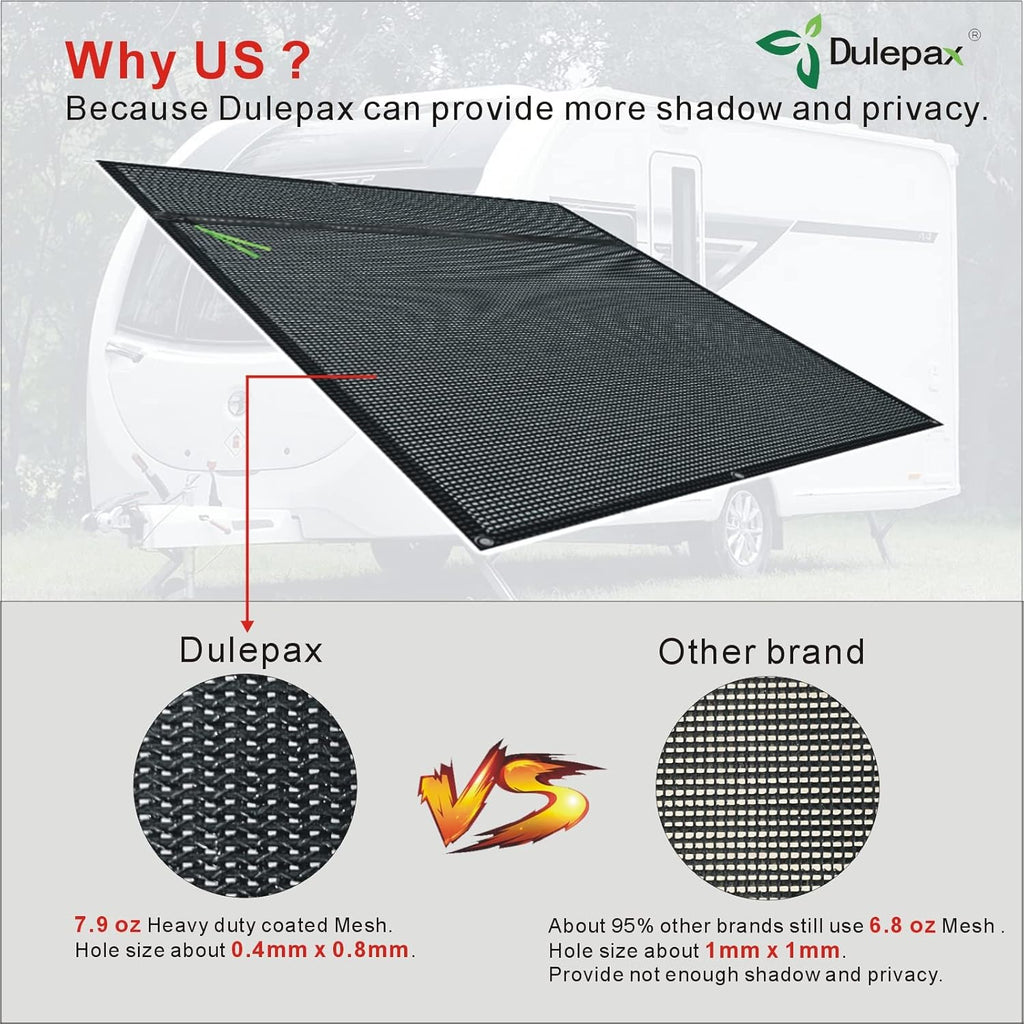 RV Awning Shade Screen with Zipper 8'X12'3'' Z469