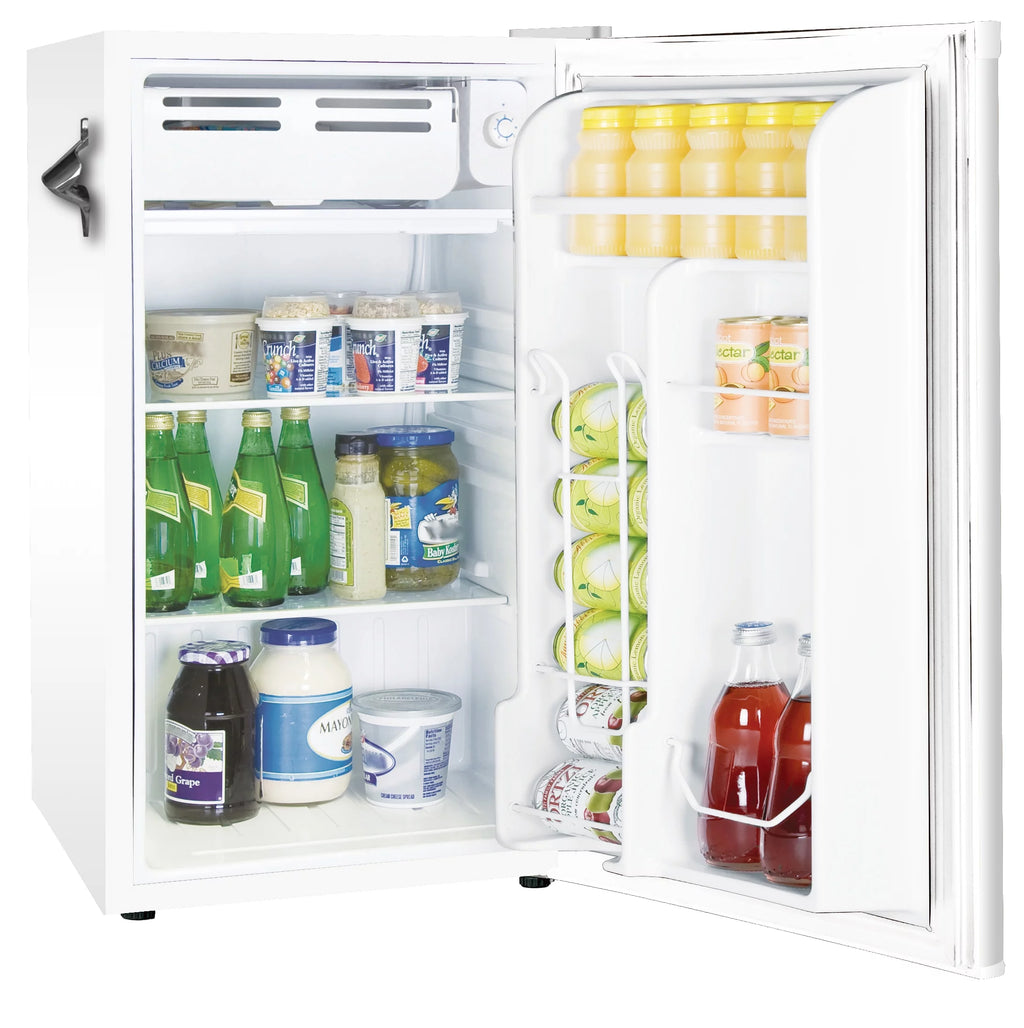 3.2 Cu Ft Retro Mini Fridge White B74734