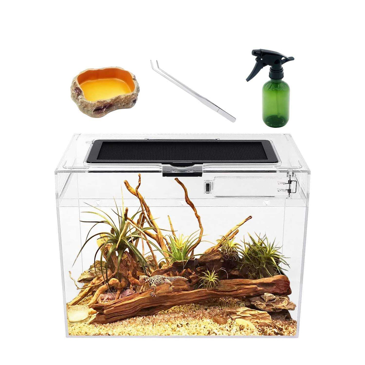 Mini Reptile Terrarium Tank with Full View H115