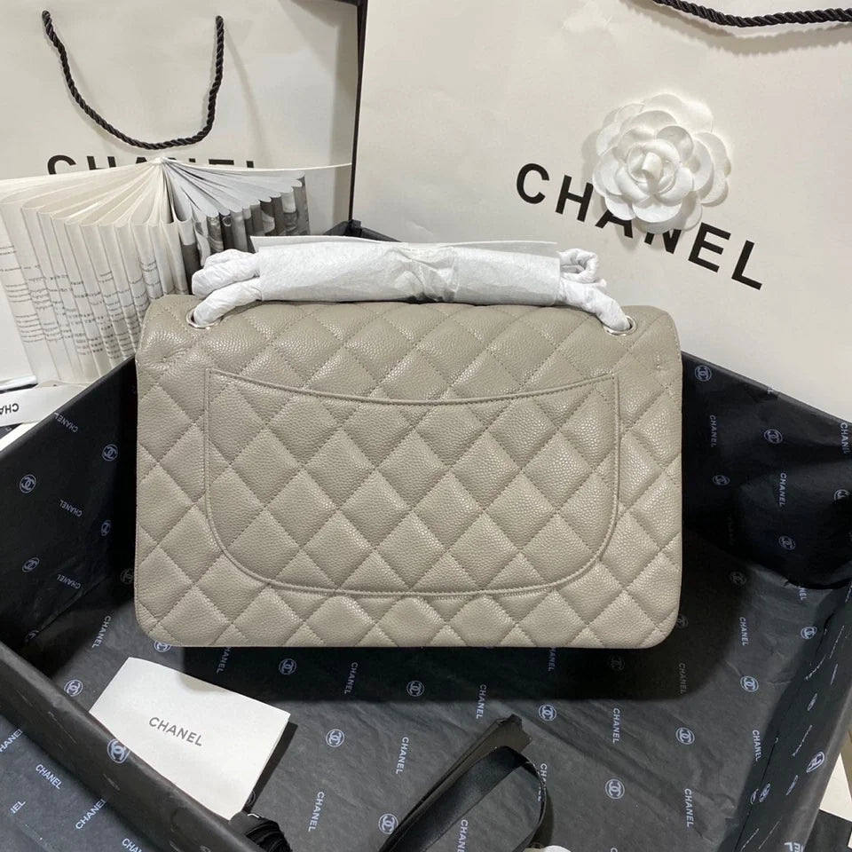 Large Classic Handbag Grey 11.8in/30cm H851038