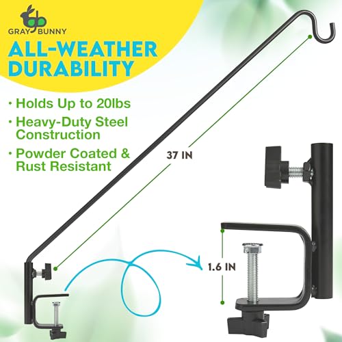 37 Inch Bird Feeder Pole with Non-Slip Clamp M651