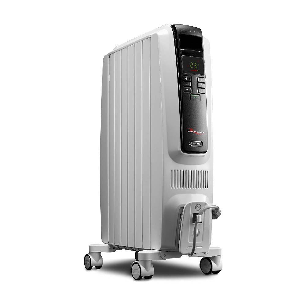 Oil-Filled Radiator Space Heater, Quiet 1500W, Adjustable Thermostat, 3 Heat Settings, Timer Z172