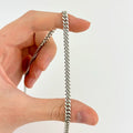 925 Sterling Silver Miami Cuban Link Chain Necklace 4mm 18'' Through 30'' K64475