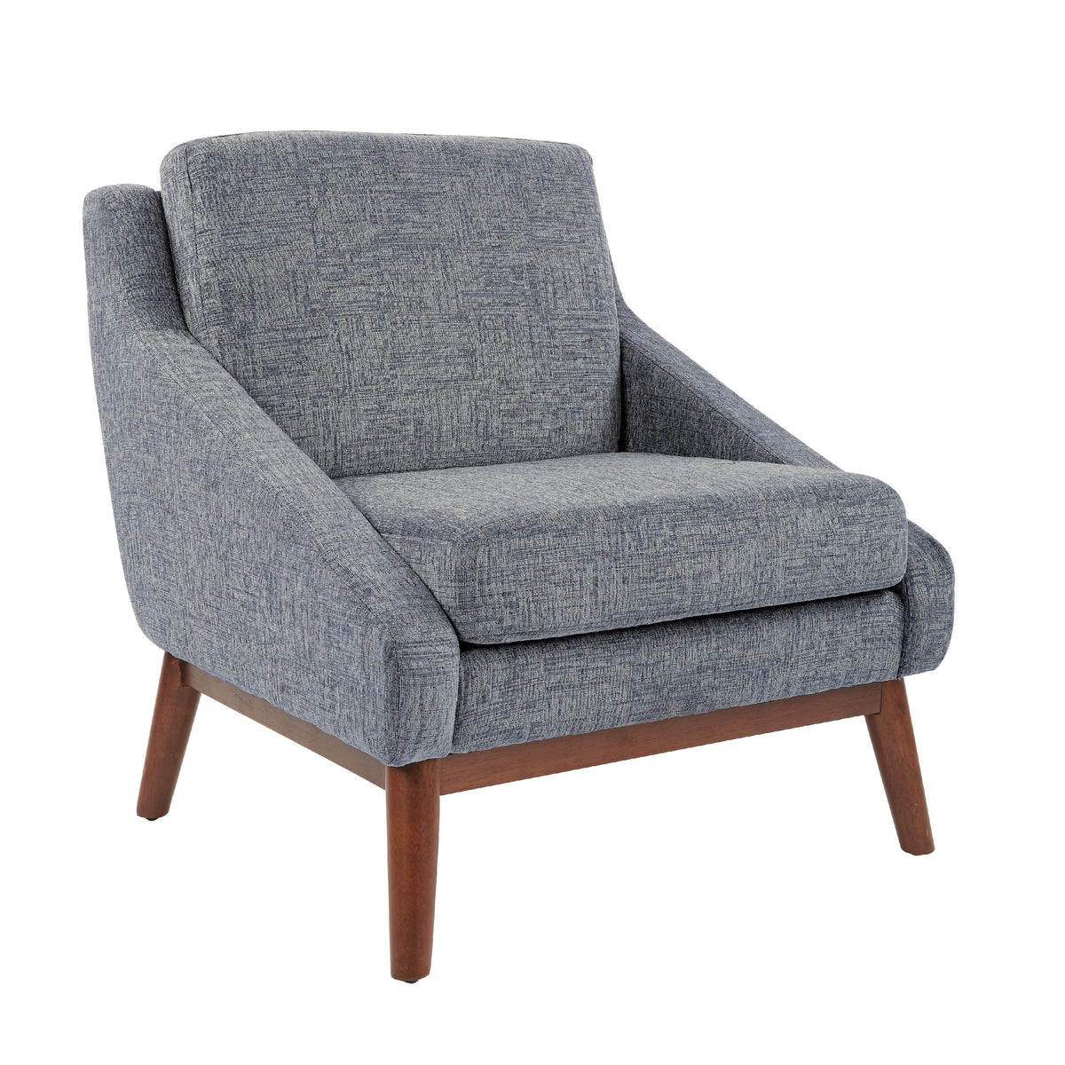 Navy Fabric Chair with Coffee Legs X8163