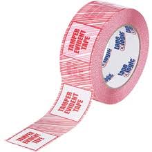 Tamper Evident Security Tape 2.5 Mil 3x22 x 110 yds Red/White 6/Case V1286