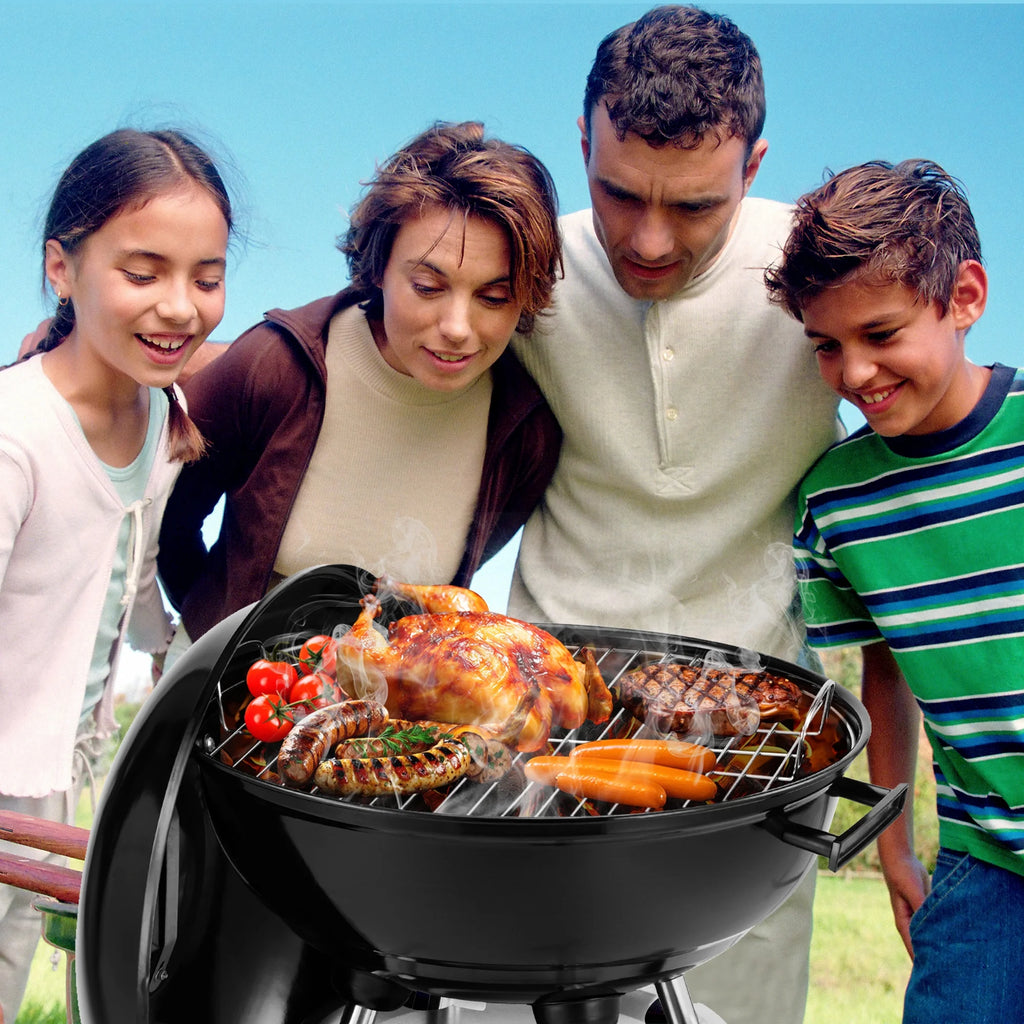 18 Inch Portable Charcoal Grill with Wheels H5124