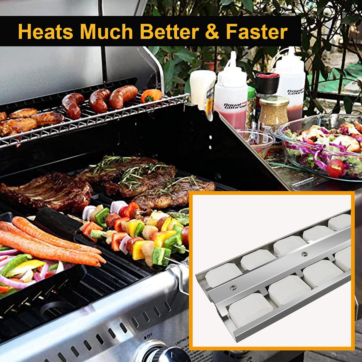Heavy Duty Stainless Steel Grill Briquette Tray, Pack of 2 J830481