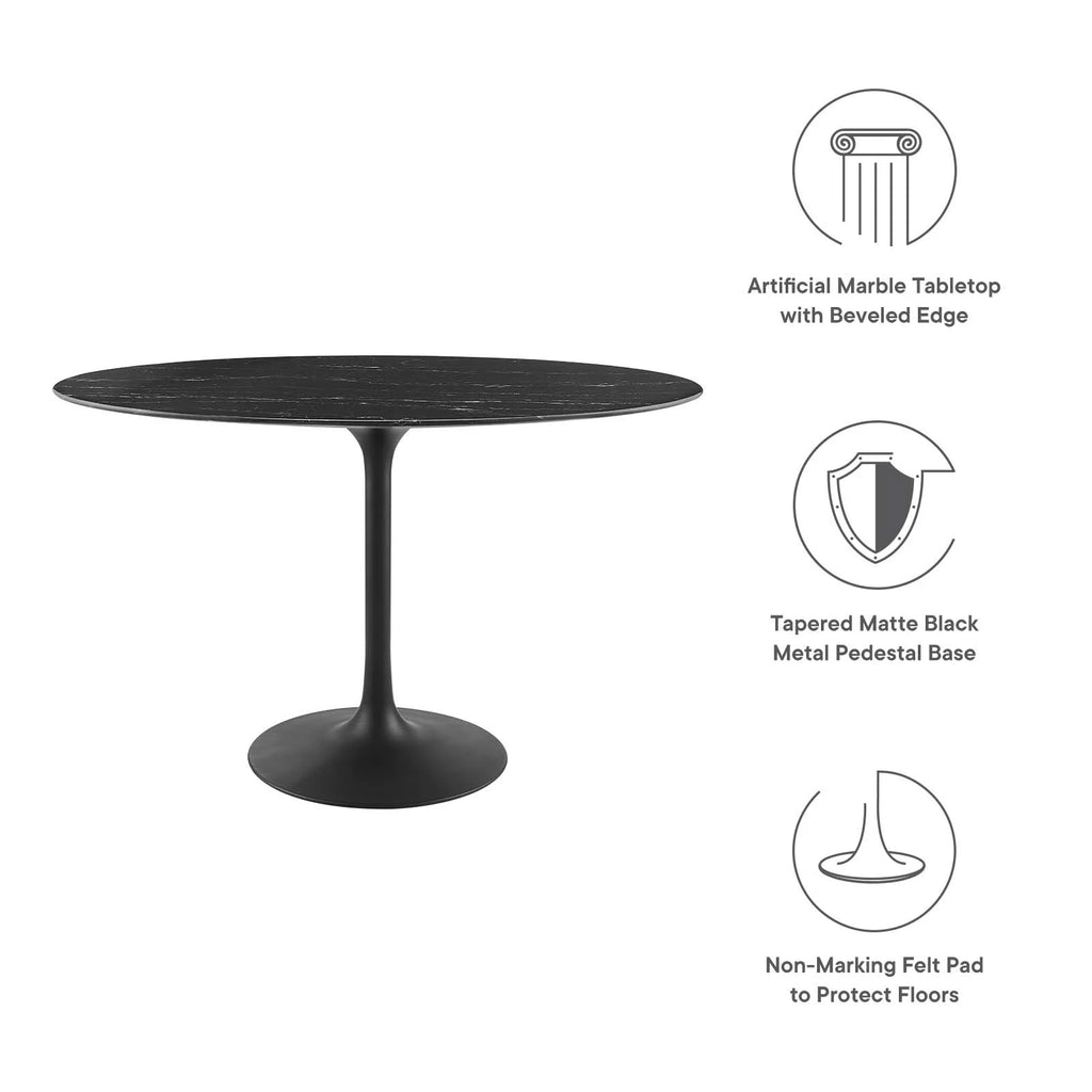 Round 48" Artificial Marble Dining Table D318488