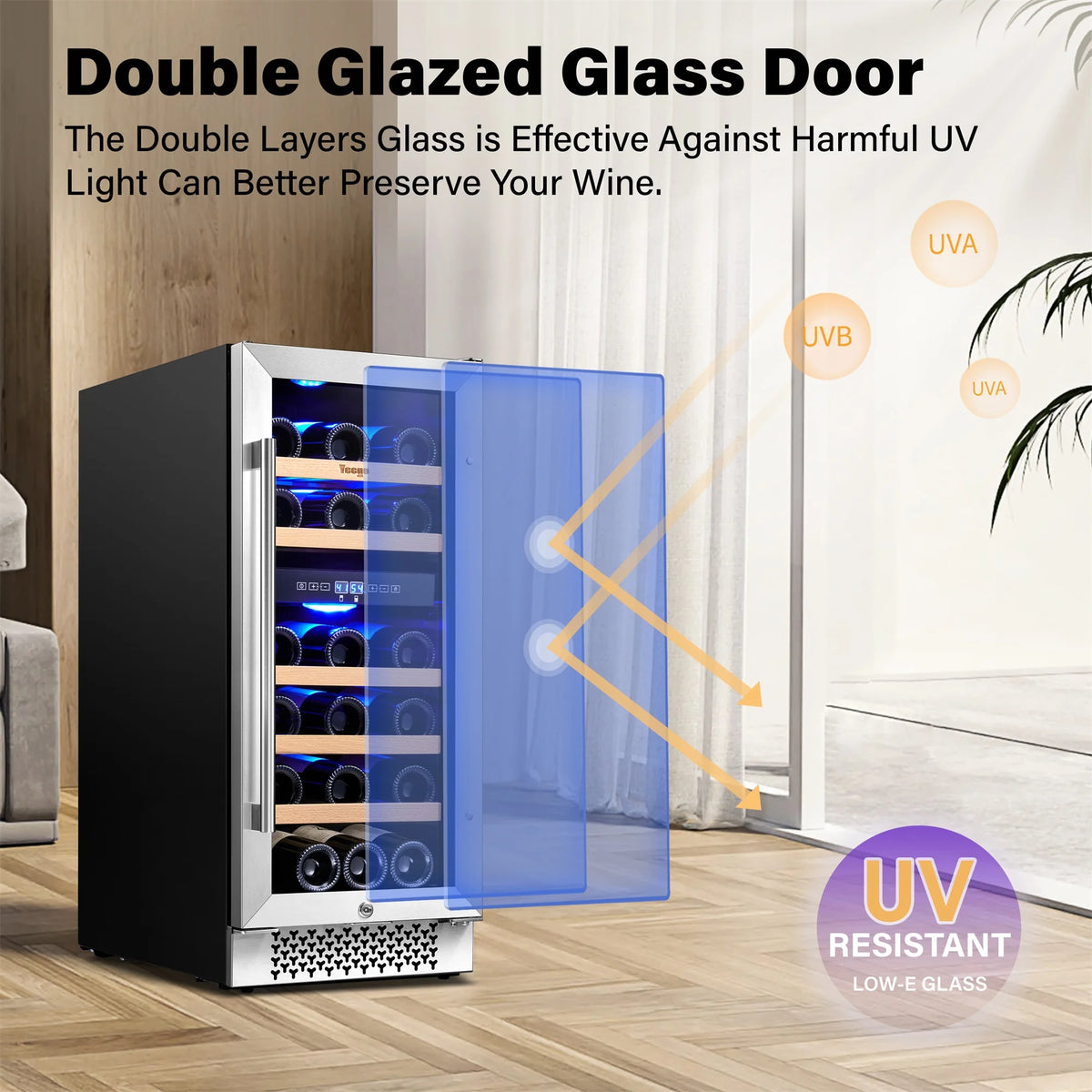 15 Bottle Dual Zone Wine Cooler Refrigerator M378