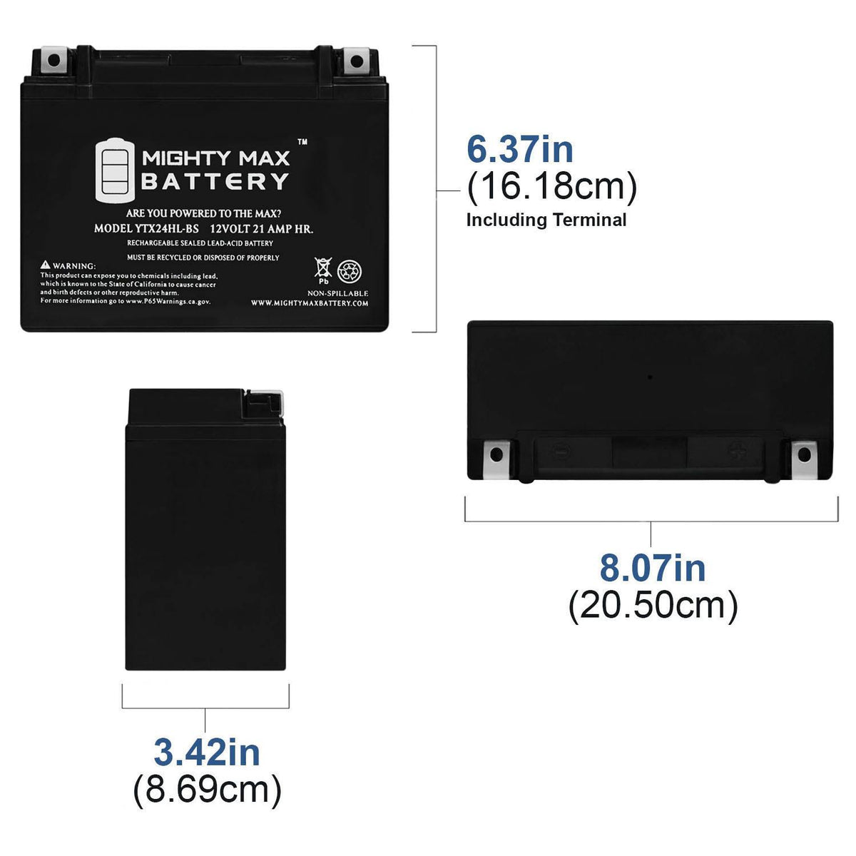 12V 21ah 350cca Sealed Lead Acid Battery I467