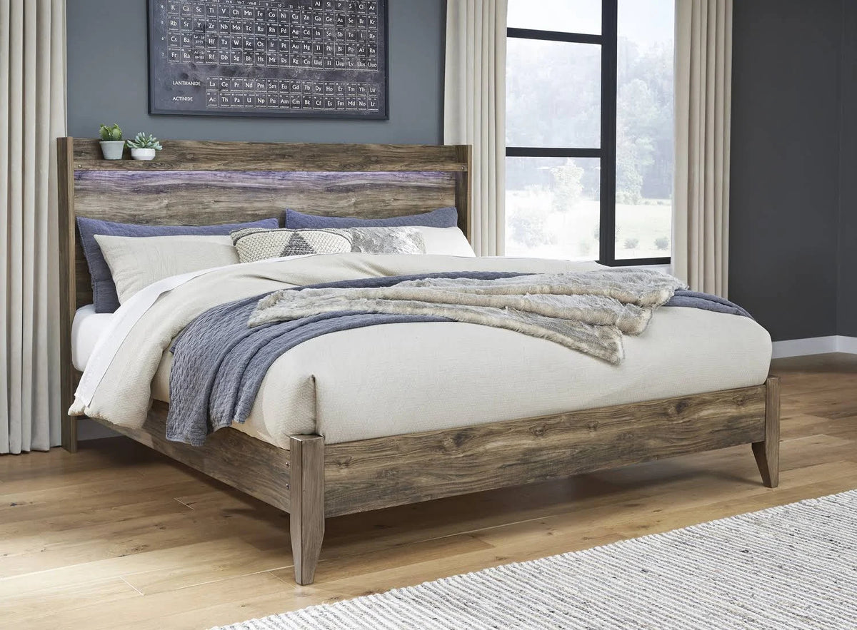 Brown King Panel Bed T10280