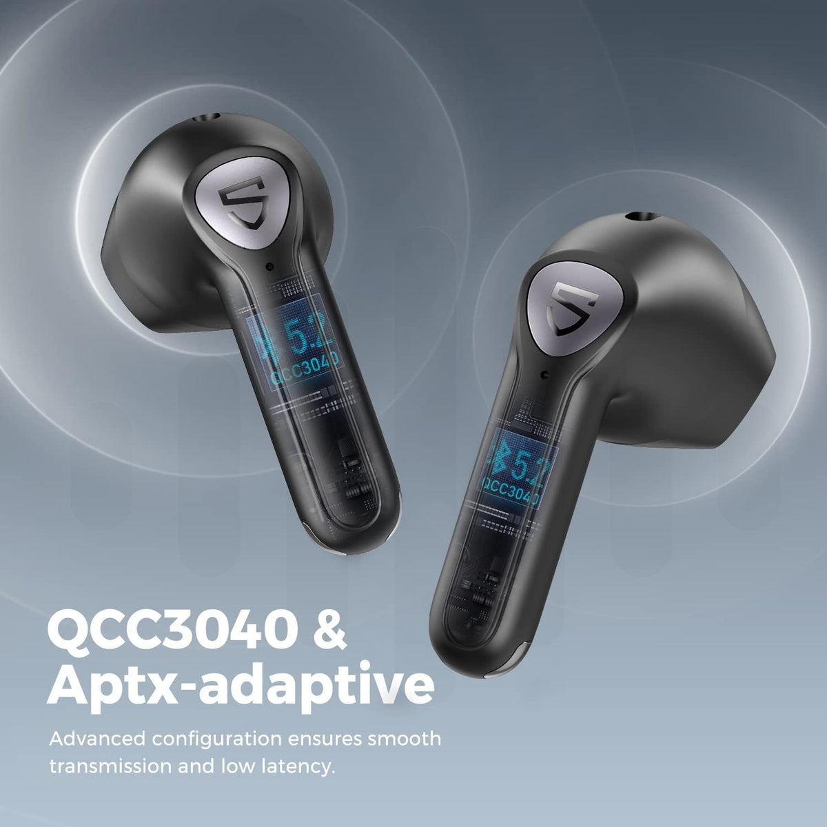 Wireless Earbuds with 14.2mm Driver, Bluetooth V5.2, Four Mic, 17.5 Hrs H6453