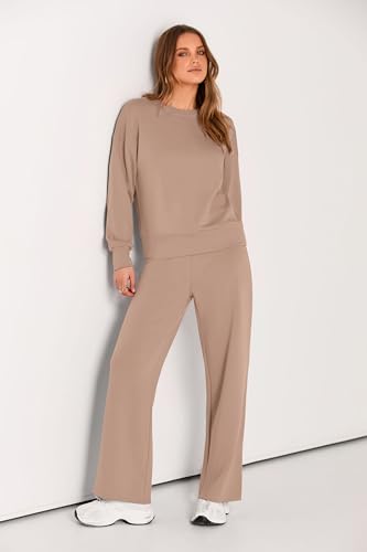 2 Piece Long Sleeve Pullover Tops And Long Pants Lounge Sets L933
