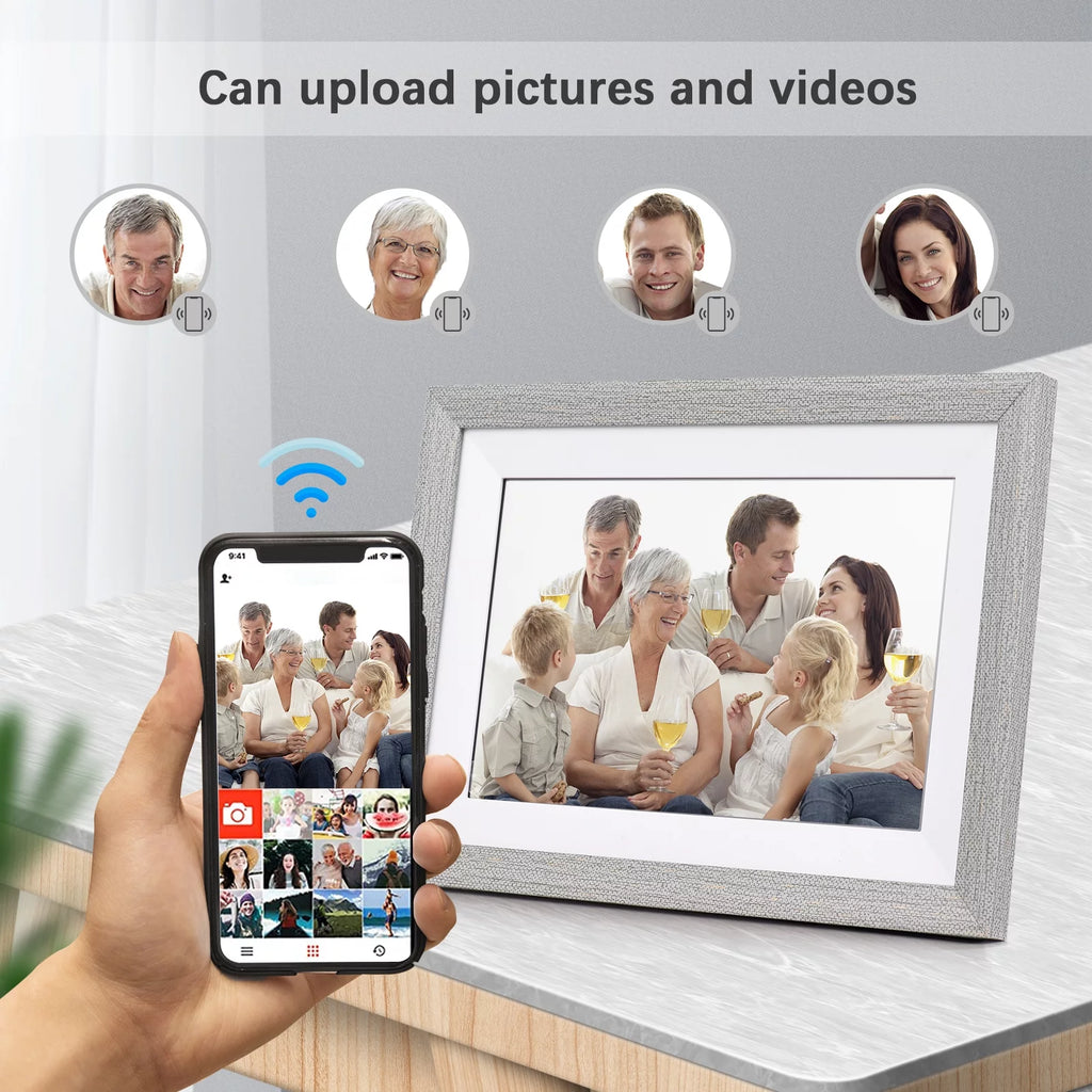 WiFi Digital Photo Frame 10.1-Inch TFT Screen 16GB Storage E761251