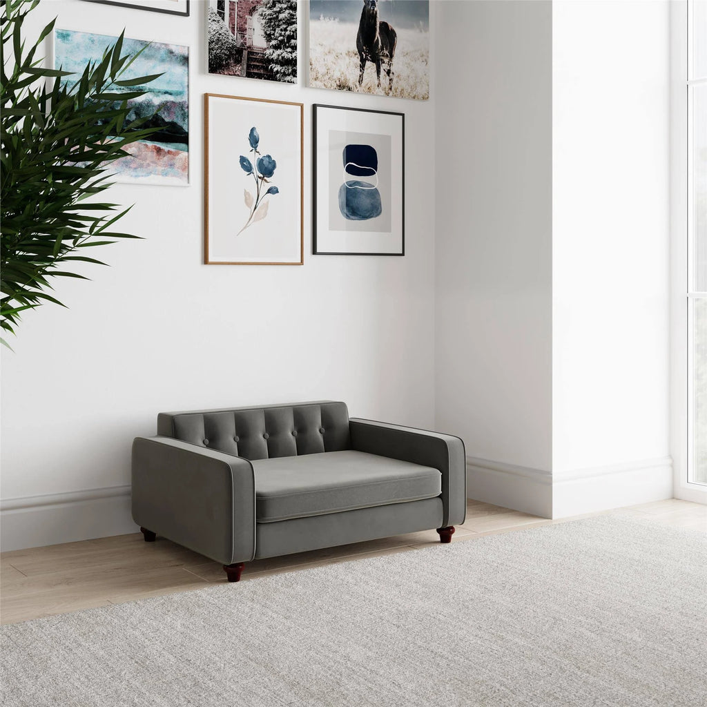 Gray Velvet Pet Sofa R877