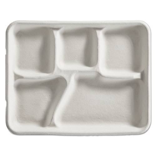 Molded Fiber Food Tray White X8839