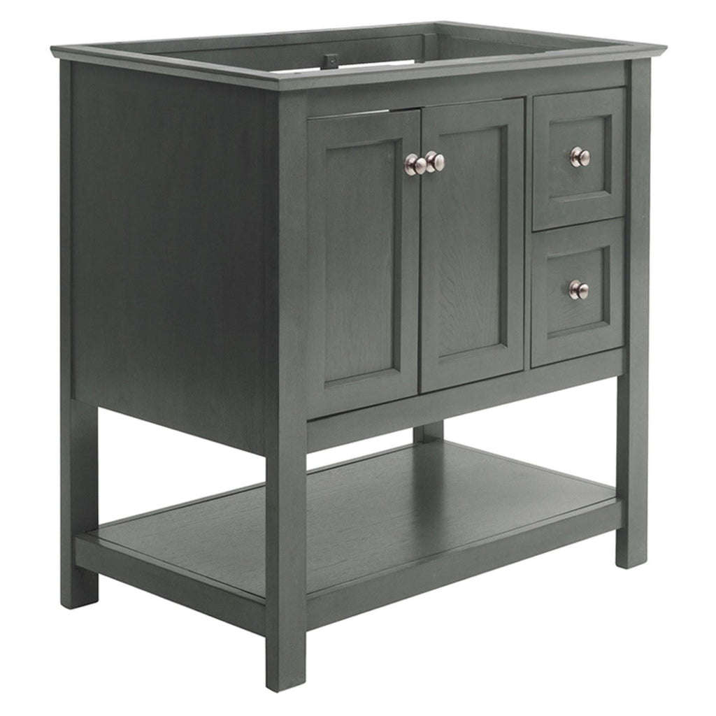 Gray Wood Veneer Bathroom Cabinet Z56678