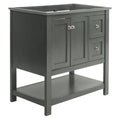 Gray Wood Veneer Bathroom Cabinet Z56678