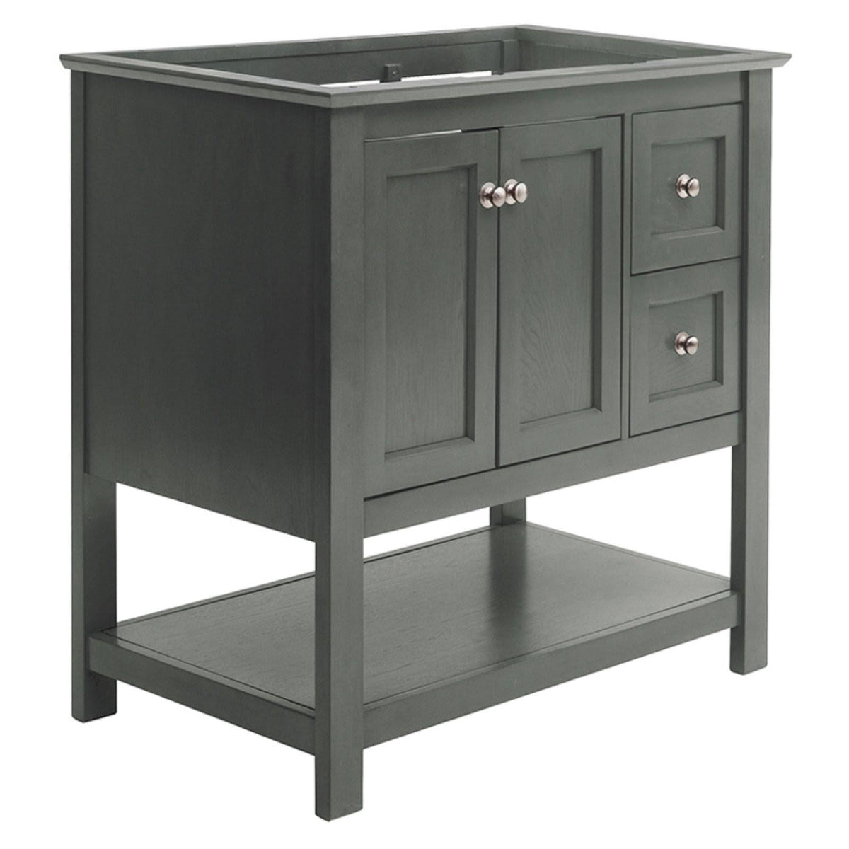 Gray Wood Veneer Bathroom Cabinet Z56678