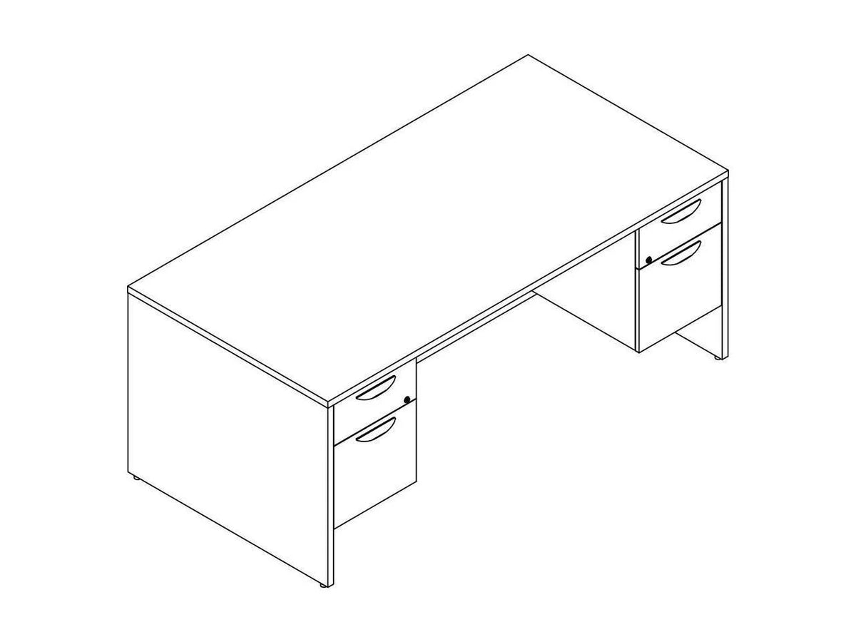 Gray Elm Laminate Desk Unit I247