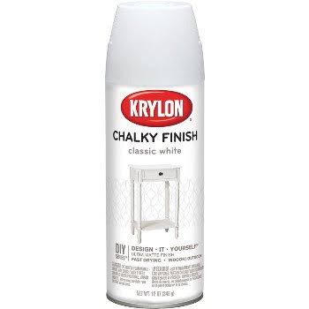 Chalky Finish Spray Paint, Classic White Set of 6 V9800