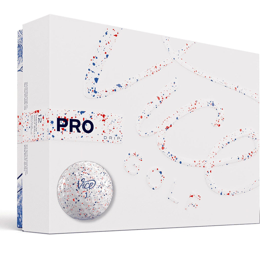 Pro Red & Blue Drip Golf Balls - 1 Dozen B7158
