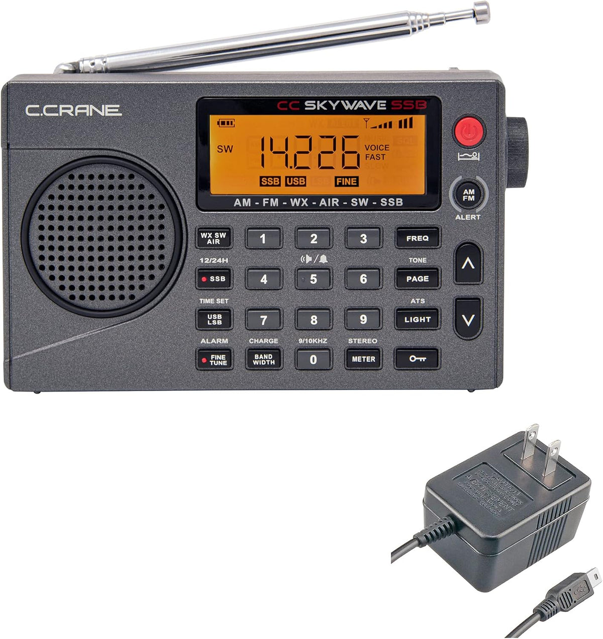 AM FM Shortwave NOAA Weather Radio with AC Adapter U83071