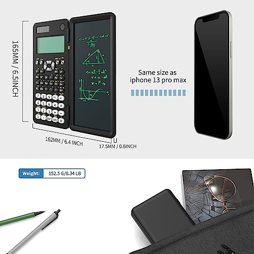 Pink 991ES MAX Foldable Scientific Calculator with Notepad 417 Function Solar Energy Y59189