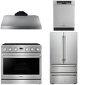 36 Gas Range, Range Hood, Refrigerator and Dishwasher O851526