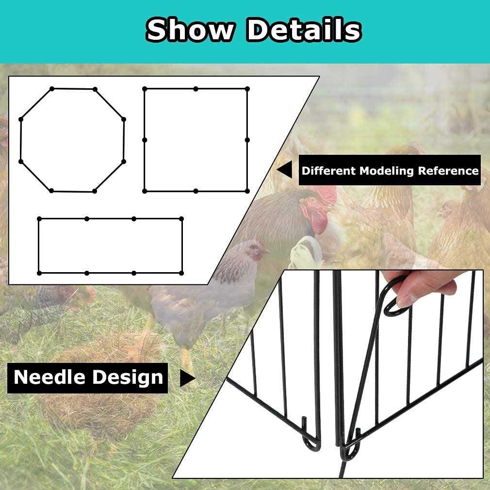 Large Metal Chicken Coop with Door & Cover Y939133