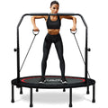 48'' Black Foldable Mini Fitness Trampoline with Handle K546854
