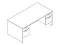Gray Elm Laminate Desk Unit I247
