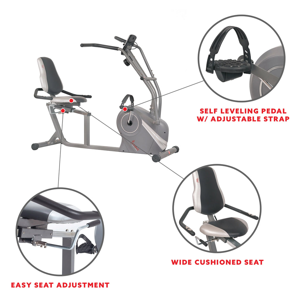 Magnetic Recumbent Bike with Pulse Sensors T398874