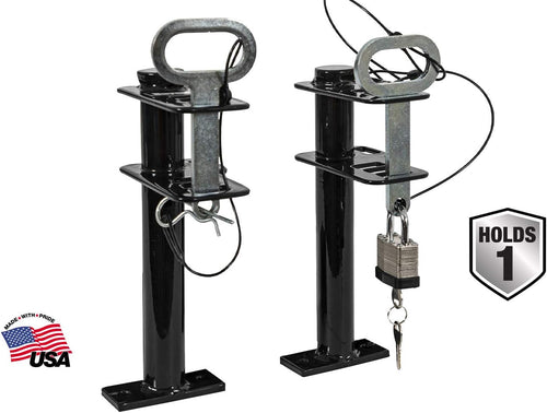 1 Channel Lockable Trimmer Rack, Black Y424