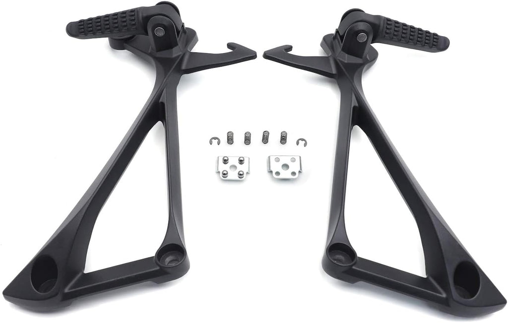 Rear Passenger Foot Pegs Footrest Bracket Black Pack of 2 F836