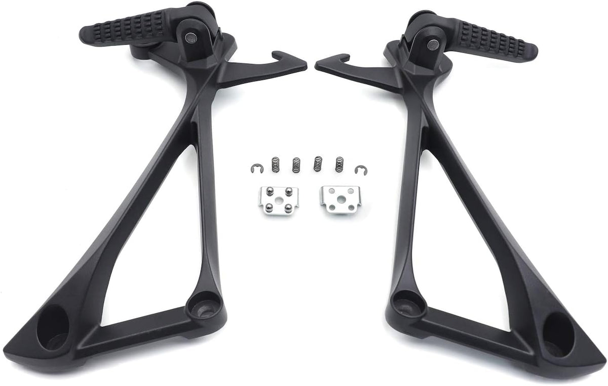 Rear Passenger Foot Pegs Footrest Bracket Black Pack of 2 F836