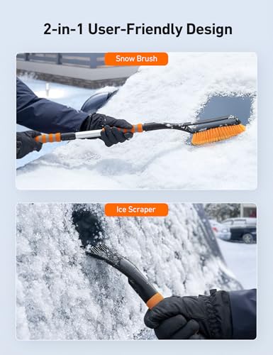 27" Snow Brush and Ice Scrapers with Foam Grip R429815