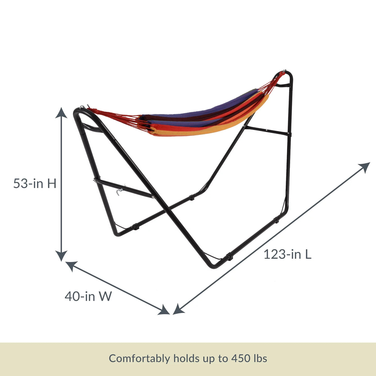 Tropical Stripe Hammock and Frame C767