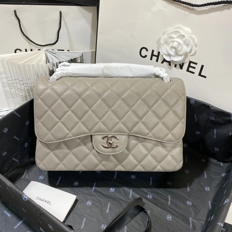 Large Classic Handbag Grey 11.8in/30cm H851038