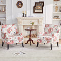 Set of 2 Upholstered Accent Chair with Wooden Legs P87853