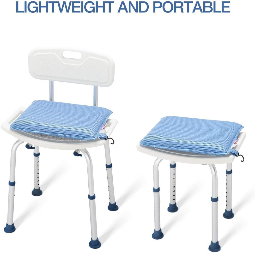 Rotating Adjustable Shower Stool with Waterproof Cushion L490