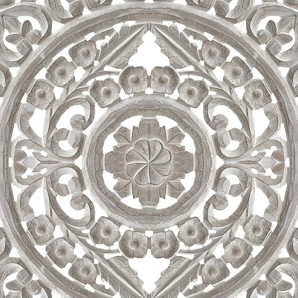 White Distressed Square Wooden Wall Panel R927