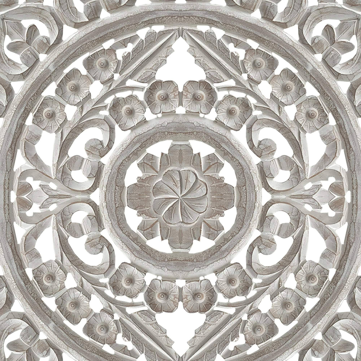 White Distressed Square Wooden Wall Panel R927